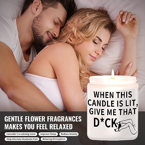 Aujzoo Funny Gifts For Boyfriend,Husband Gifts,Boyfriend Birthday Gifts,Naughty Gifts For Him,Bachelorette Gifts,Bride Gifts,Romantic Gifts For Wife,Anniversary,Valentine's Day Candle Gifts For Couple #TOP3