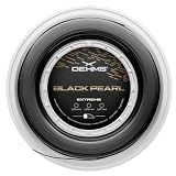 OEHMS Black Pearl Extreme | Twisted Grooved Co-Polyester Tennis String | Spin & Comfort | Ø 1.25 mm (16Lg) | 200 m Reel (660 ft)