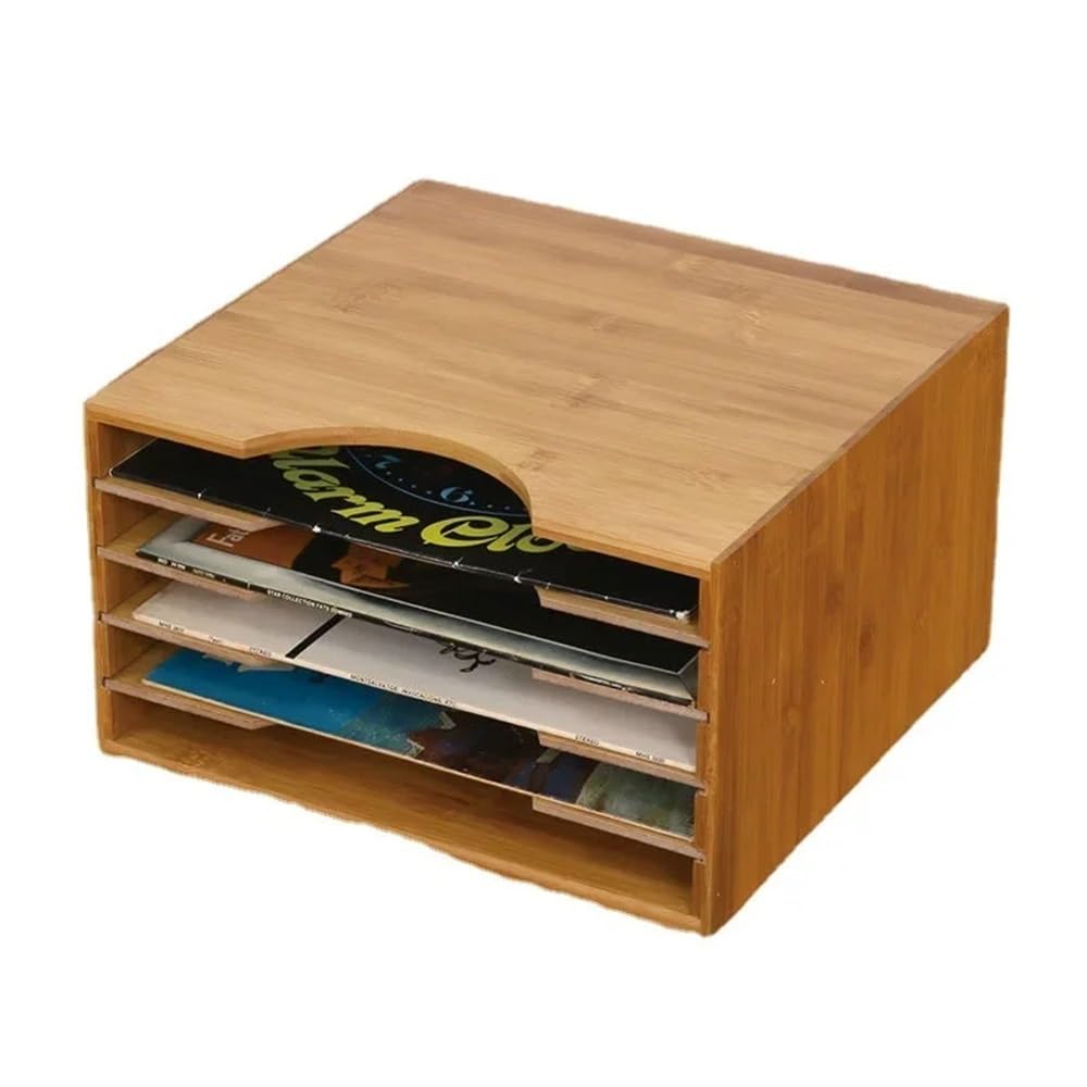 WQQYU6HKF CD Case CD Organizer Nostalgic Cassette Collection Box Record Rack Wooden Old Document Storage Desktop Disc Holder