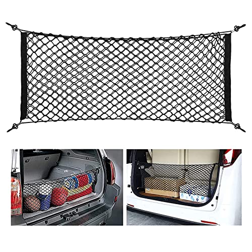 Filet de rangement de coffre élastique pour stabiliser vos courses et bagages en SUV