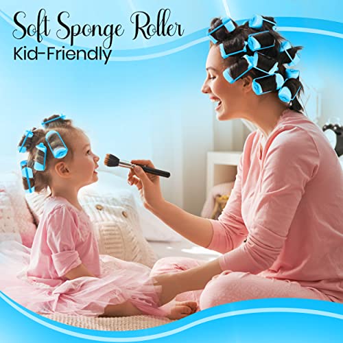Foam Hair Roller Set, Heatless Hair Curlers To Sleep In, Self-Fastening, Soft Wave Curlers For Short And Medium Hair, Blue, 1.5Cm 12 Pieces – By Rampro… #TOP6