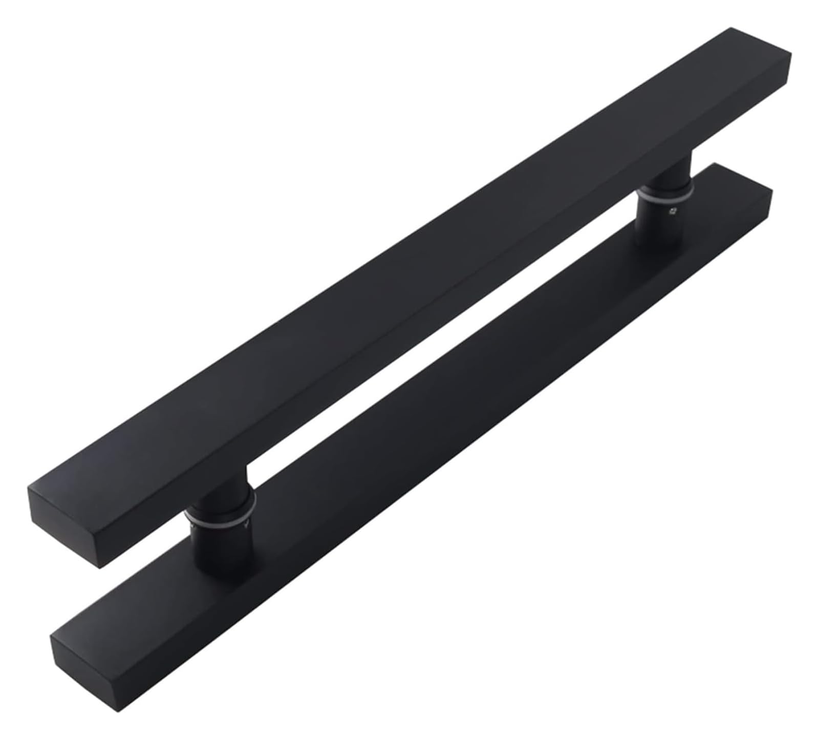 CWCQGH Push Pull Door Handle, Sliding Barn Door Handle, H-Shape Double-Side Stainless Steel Sliding Glass Door Push Pull Bar Handle, Courtyard Indoor,Black-150cm(5ft)