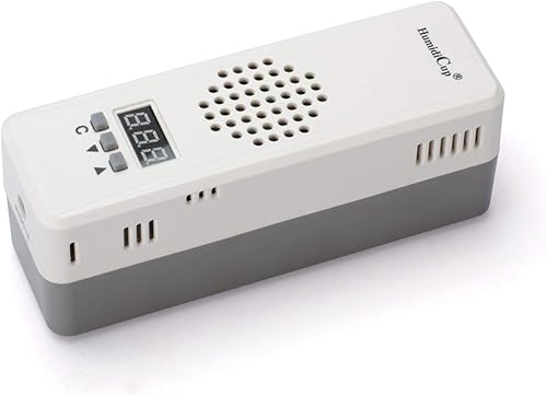 Miniatura 7 de HumidiCup® Humidificador electrónico de cigarros M1, para humidores de capacidad de 100-300 puros, rango de ajuste del 40% al 90%, control de