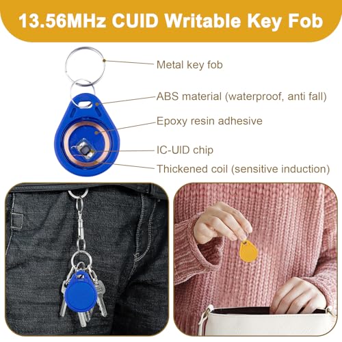 Miniatura 4 de 5 Llaveros Rfid 13.56 Mhz Cuid Regrabables, 13.56 Mhz Rfid Para Sistema De Control De Acceso Llavero, Adecuado Para Edificios Residenciales, Oficinas Corporativas, Gimnasios, Y Muchos Otros Lugares
