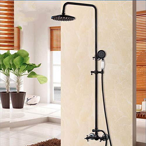 Shower set rainfall complet avec douchette à main et double poignée