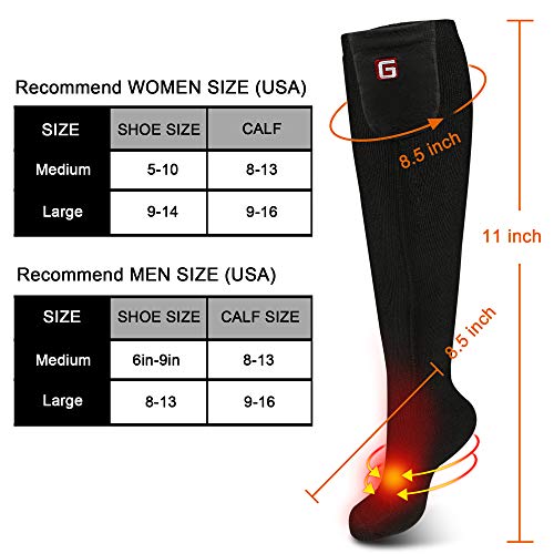 Svpro Improved Heated Socks, Electric Battery Heating Socks for Men Women, Winter Skiing Hunting Hiking Motorcycle Warm Cotton Socks Foot Heater - Image 3