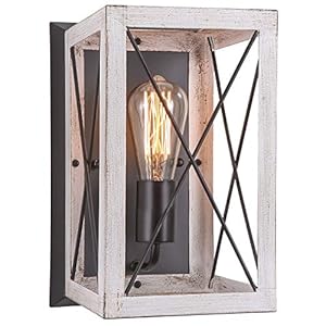 Luupyia Single Farmhouse Wall Light Fixtures Indoor, Rectangular, Metal Rustic Wall Sconces Industrial Farmhouse Lights for Living Room Hallway Porch, Beige Luupyia Single Farmhouse Wall Light Fixtures Indoor Rectangular Metal Rustic Wall Sconces Industrial Farmhouse Lights for Living Room Hallway Porch Beige
