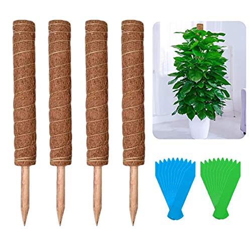 4 piece 15.7 inch coir moss totem poles for indoor climbing plant…