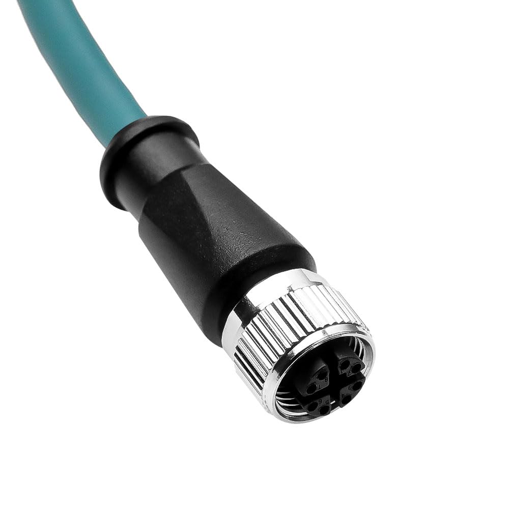 Uonecn M12 X-Code 8-biegunowy żeński na RJ45 kabel Ethernet Cat6a, bardzo elastyczny, ekranowany, do Cognex Keyence Basler, automatyka przemysłowa, moduł magistrali feldbus 10 m, zielony