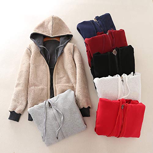 Snoly Women's Winter Sherpa-lined Sweatshirts Zip Up Active Fleece
