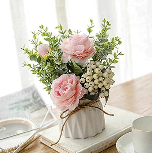 Amazon.co.jp: 造花 花 飾り 置物 卓上置き インテリア 花 ブーケ 
