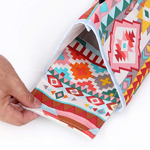 Image of Bird Nest Snuggle Hut,Parrot Habitat Cave Hanging Tent for Small Medium Parrots Budgies Eclectus Parakeet Cockatiels Lovebird African Grey (Pink Ethnic, S) (Pack of 2)