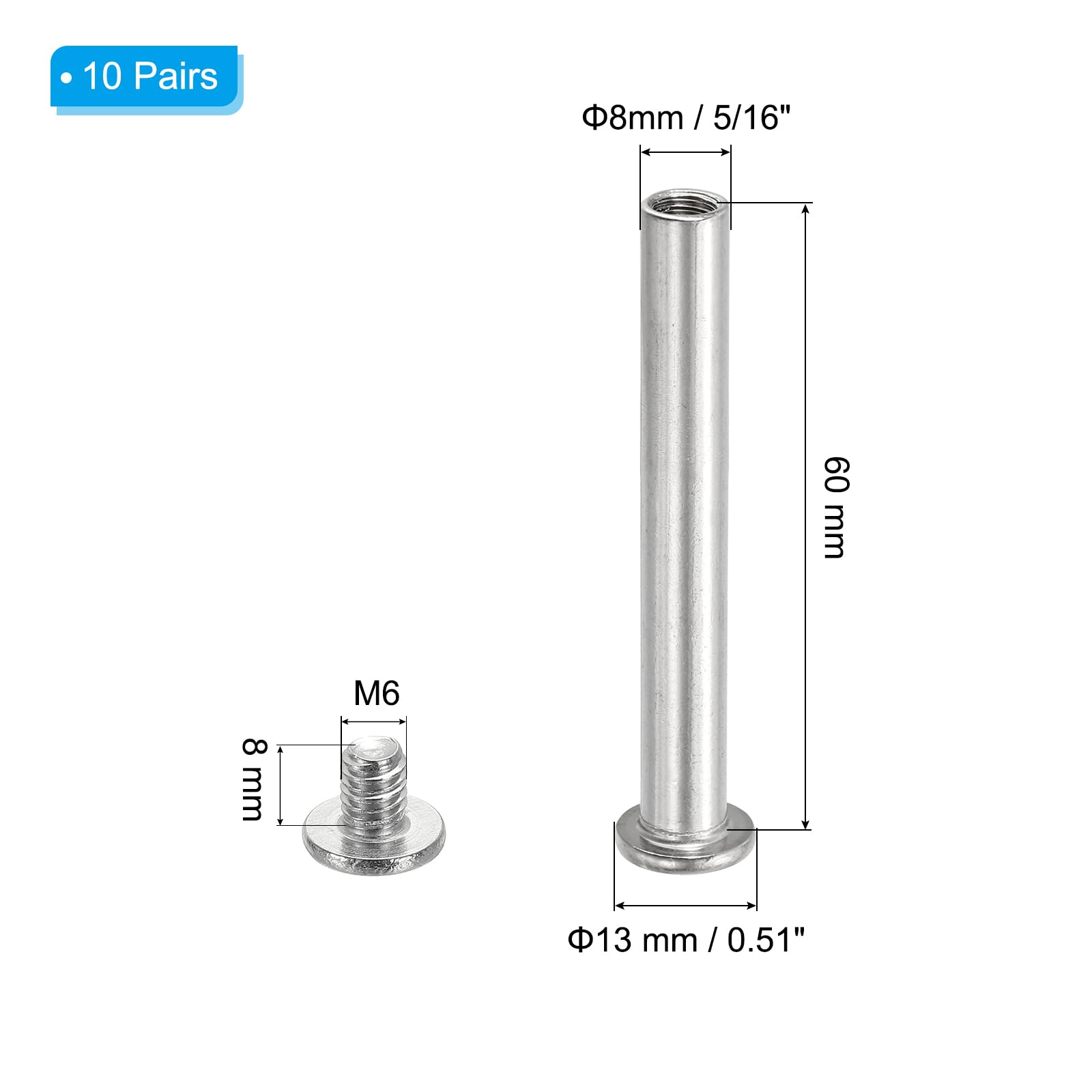 PATIKIL Hex Chicago Screws - Image 2