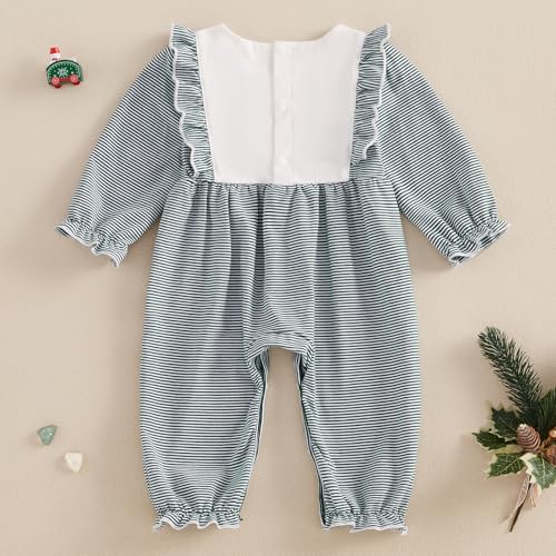 Baby Girl First Christmas Outfit My 1st Christmas Newborn Romper Long Sleeve Jumpsuit Infant Santa Outfit3