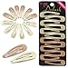 Dofash Snap hair clips metal grips 5cm/2in basic hair accessories 12pcs (Blonde 6pcs+light brown 6pcs )