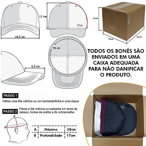 Boné Anth Co. Frame Branco Aba Curva Fechado Com Elástico