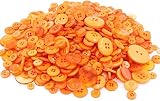 1600Pcs Orange Craft Buttons in Bulk Orange Buttons for Crafts Assorted Art Buttons for DIY Crafting