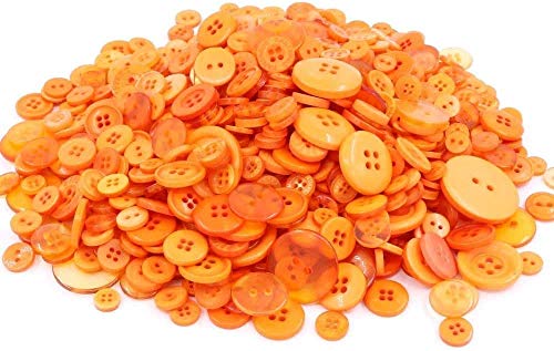 1600Pcs Orange Craft Buttons In Bulk Orange Buttons For Crafts Assorted Art Buttons For Diy Crafting Sewing Decorations #TOP12
