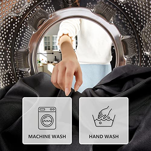 Mysky Home 2Pack Black Tablecloth 54X108 Inch Rectangle Table Cloth- Wrinkle Resistant Washable Polyester Table Cover For Dining Party And Camping #TOP5