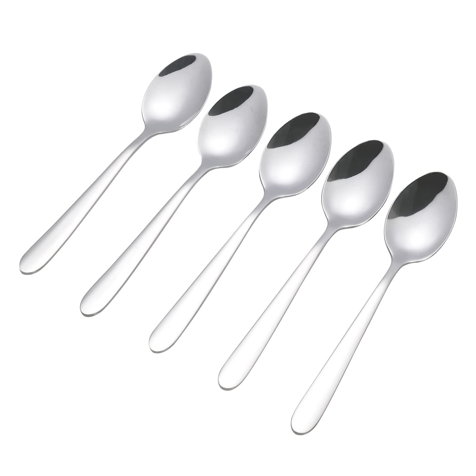 12 Cuillères à Mélanger Long Manche Acier Inoxydable - Pour Boissons, Bar, Café