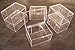 Lot of 6 Crystal Clear Hinged Plastic Trading Card Storage Boxes (100-ct) - Made in the U.S.A.