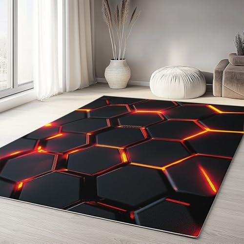 Tapis de décoration chic et doux en nid d'abeille moderne - 2