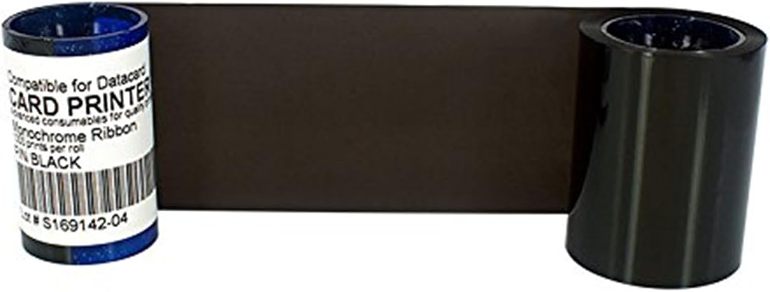 Compatible DC285K Black Ribbon Tape for Datacard SP35 SP35 Plus SP55 SP55 Plus SP75 SP75 Plus Card Printers DC285K Monochrome Ribbon 1000 Images