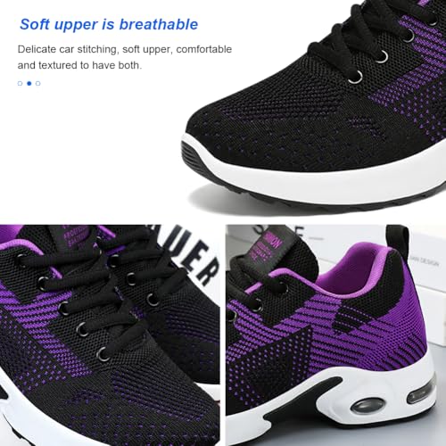 Image of Padgene Womens Sneakers Air Cushion Running Shoes Lightweight Tennis Walking Shoes Mesh Breathable Gym Work Fashion Sneakers Athletic Comfortable Casual