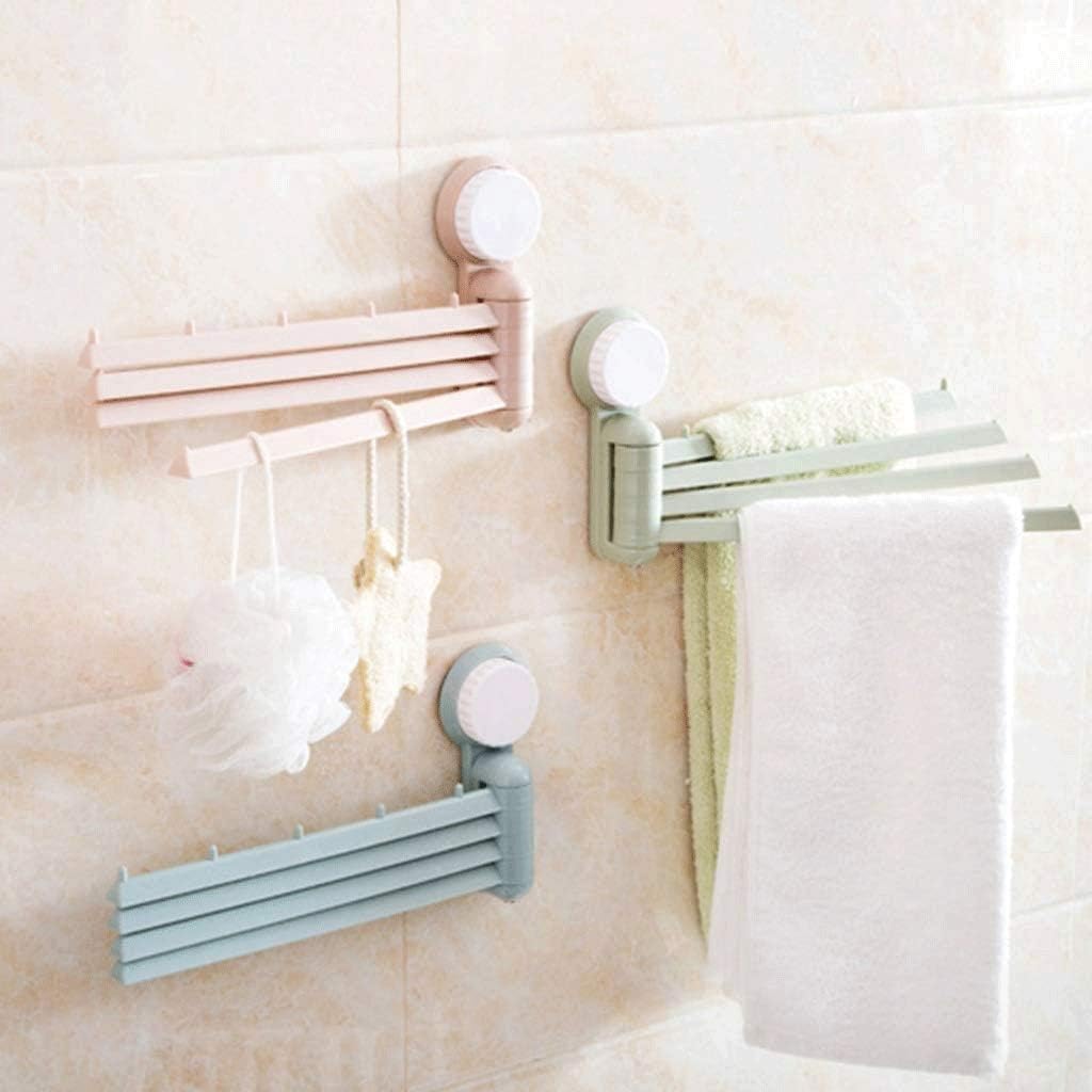 Bathroom Towel Bar, Easy Install with Self-Adhesive, Drilling On Walls at Home Suction Cup Towel Rack(Black)