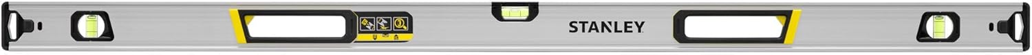 STANLEY FATMAX XTREME 120 cm Aluminium Hollow Profile Spirit Level with Enlarged Block Levels, Continuous Measuring Edge, Shock-Absorbed Rubber End Caps, FMHT43676-1