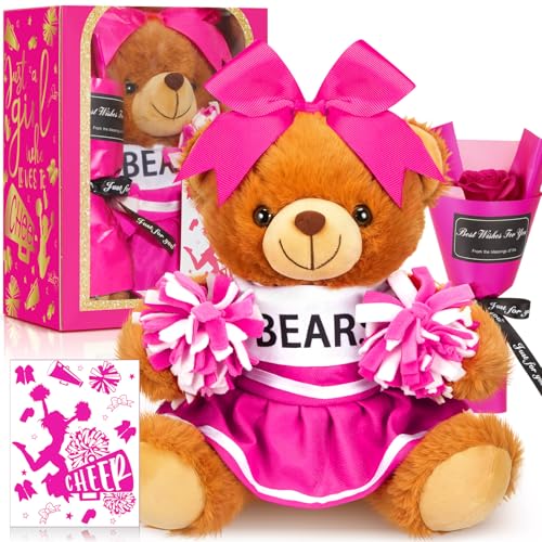 Coffret cadeau de pom-pom girl avec rose artificielle