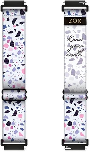 ZOX Correa para reloj inteligente Android Banda elástica con afirmaciones motivacionales y hermosas obras de arte Regalos para hombres, mujeres y