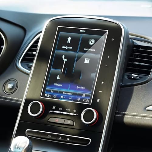 Écran GPS voiture Scenic protégé sans traces de doigts en verre