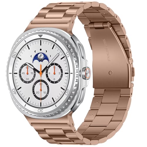 Bracelet Samsung Galaxy Watch 8 44mm 40mm remplacement métal 22mm or rose