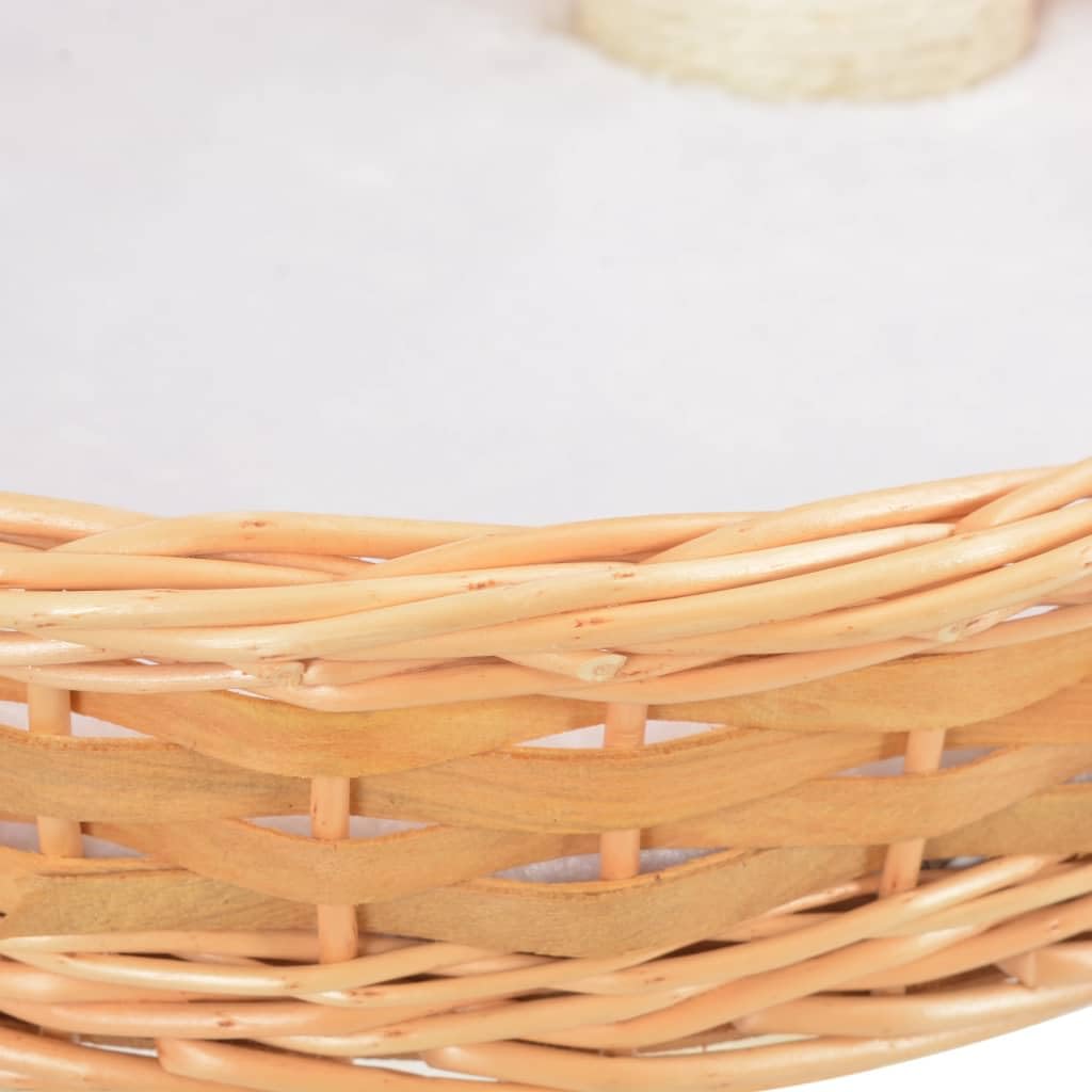 Genérico Rascador para Gatos con Poste de sisal Madera Natural de Sauce,Producto para Mascotas y Animales,Productos para Mascotas,Productos para Gatos,Mobiliario para gatos-170728