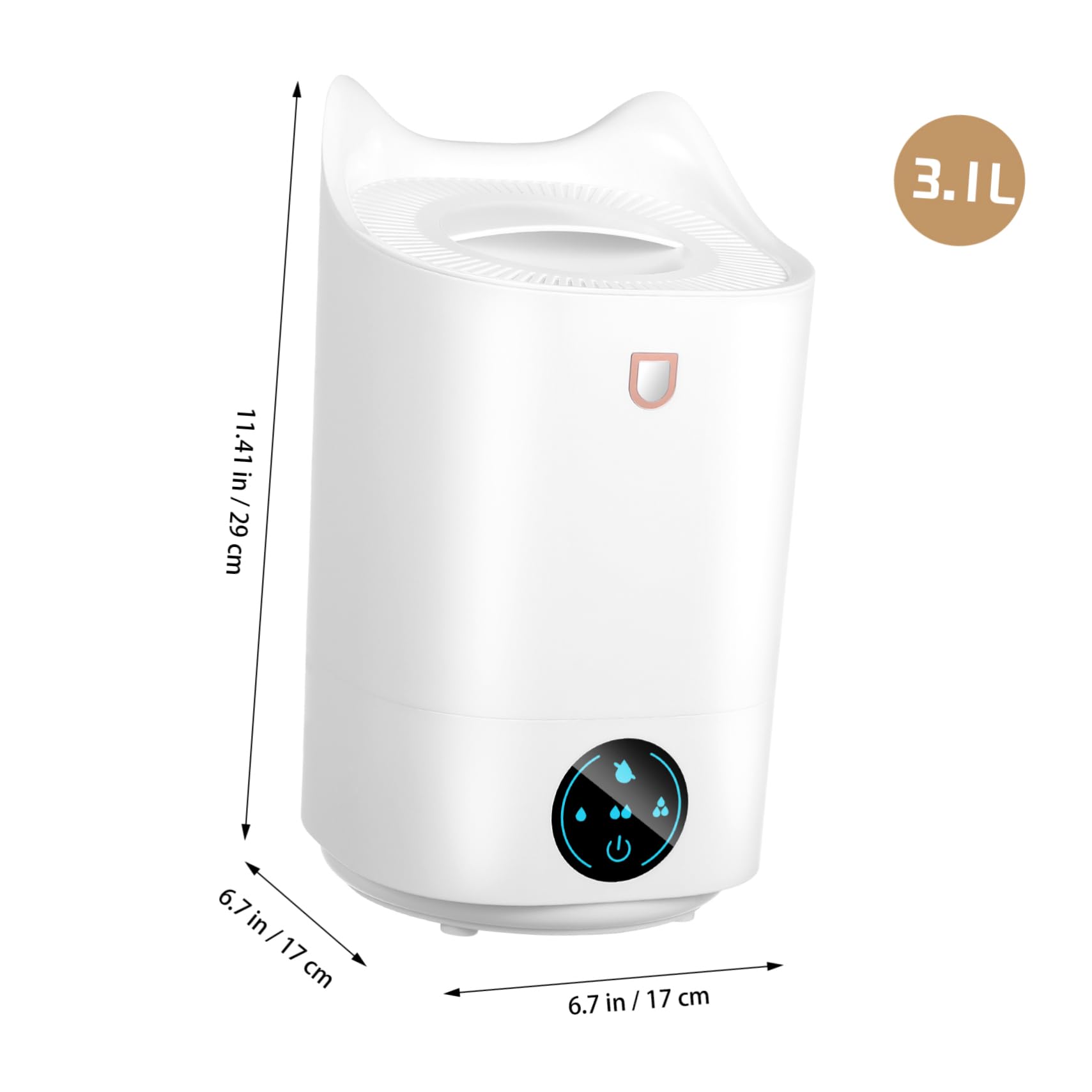 Luxshiny Umidificatore per Camera da Letto Silenzioso per Scrivania Portatile Spina Ue Facile da Pulire e Adatto per Piccole Stanze