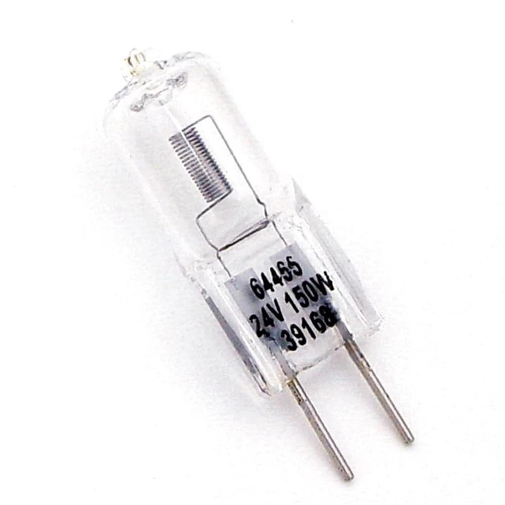HYGBLIKF 64465-U 24V 150W Halogen Light Bulb G6.35 Base T4 Shape 2000 Hours Surgical Lamp Replacement (10 Pieces)