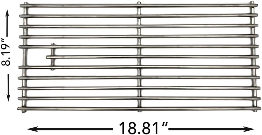Nexgrill 19 x 9.5 Inch Cast Iron Cooking Grates Compatible with Kitchen Aid 810-0021 Gas Grill Replacement Parts, Gas Grills Cooking Grids (Pack of 3)