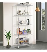 5 Tier Wire Shelving Unit 24’’x14’’x60’’ Metal Wire Shelf Multifunctional Steel Large Storage Rac...