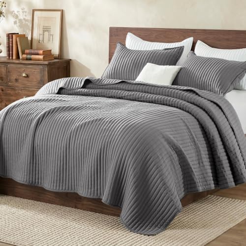 Exclusivo Mezcla Stripe Quilt Set, Queen