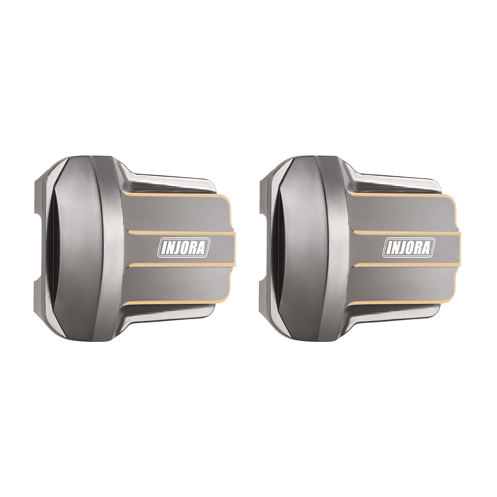 Coperture Differenziali In Ottone INJORA – Anteriore E Posteriore – Per Crawler RC 1/18 Redcat Ascent-18 (14g, Nero)