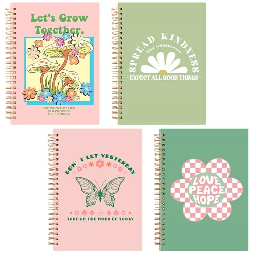 Carnet de notes pastel A5 Cholemy : lot de 4 cahiers esthétiques pour école et travail