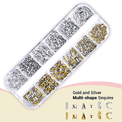Rosinking Nail Art Decoration Kit Professional Nail Decoration With Gems 5 Box Rhinestone Fruit Butterfly Glitter Gems Crystal Sequins For Lady Girl Nail Art Accessories (5 * 2Inch（L*W）, A（1 Box）) #TOP3