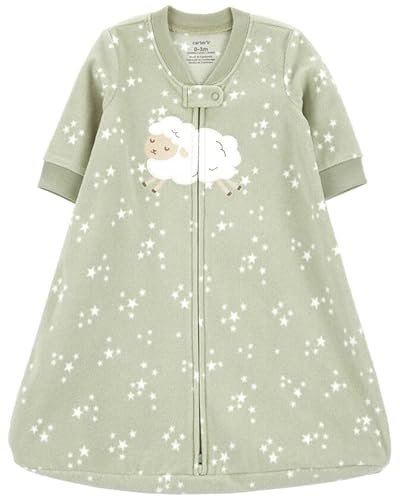 Carter's Macacão de dormir unissex de lã para bebês, Ovelha verde, 6-9 Months