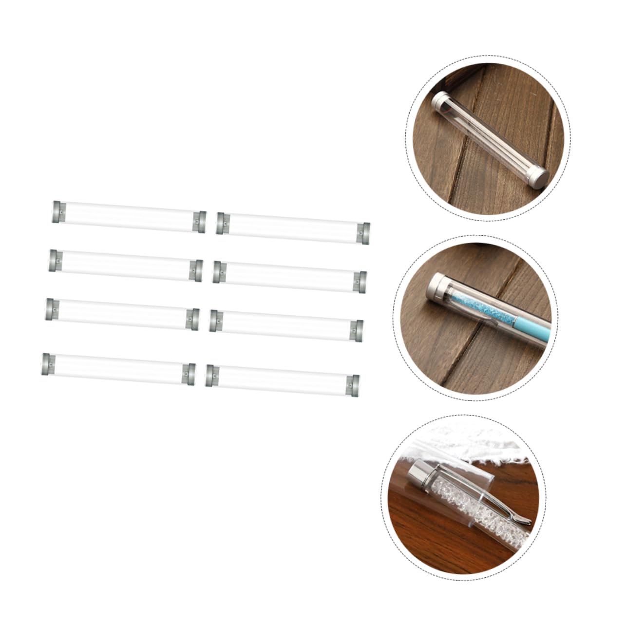 3 Set Astuccio present Box Portapenne Contenitori Trasparenti Portapenna Pencil Case Portamatite Contenitore in Plastica Trasparente 8 Pezzi * 3