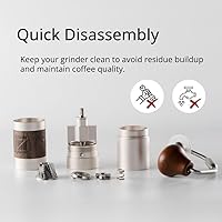 Vista 5 de 1Zpresso Q Manual Coffee Grinder with Stainless Steel Conical Burr, Foldable Handle for Drip, French Press, Cold Brew, Travel