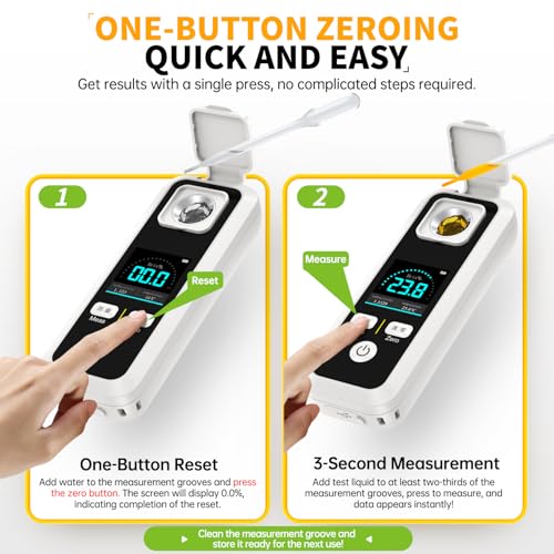 Réfractomètre Brix numérique rechargeable JBM-10 mesureur de sucre bière vin 32% - 6