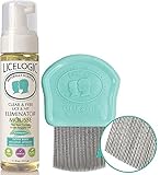 LiceLogic Lice & Nit Eliminator Mousse Treatment Kit Made with Natural LICEZYME - 2 Piece Kit for Super Lice and Egg Treatment with Sturdy Stainless Steel Tooth Reusable Nit Comb