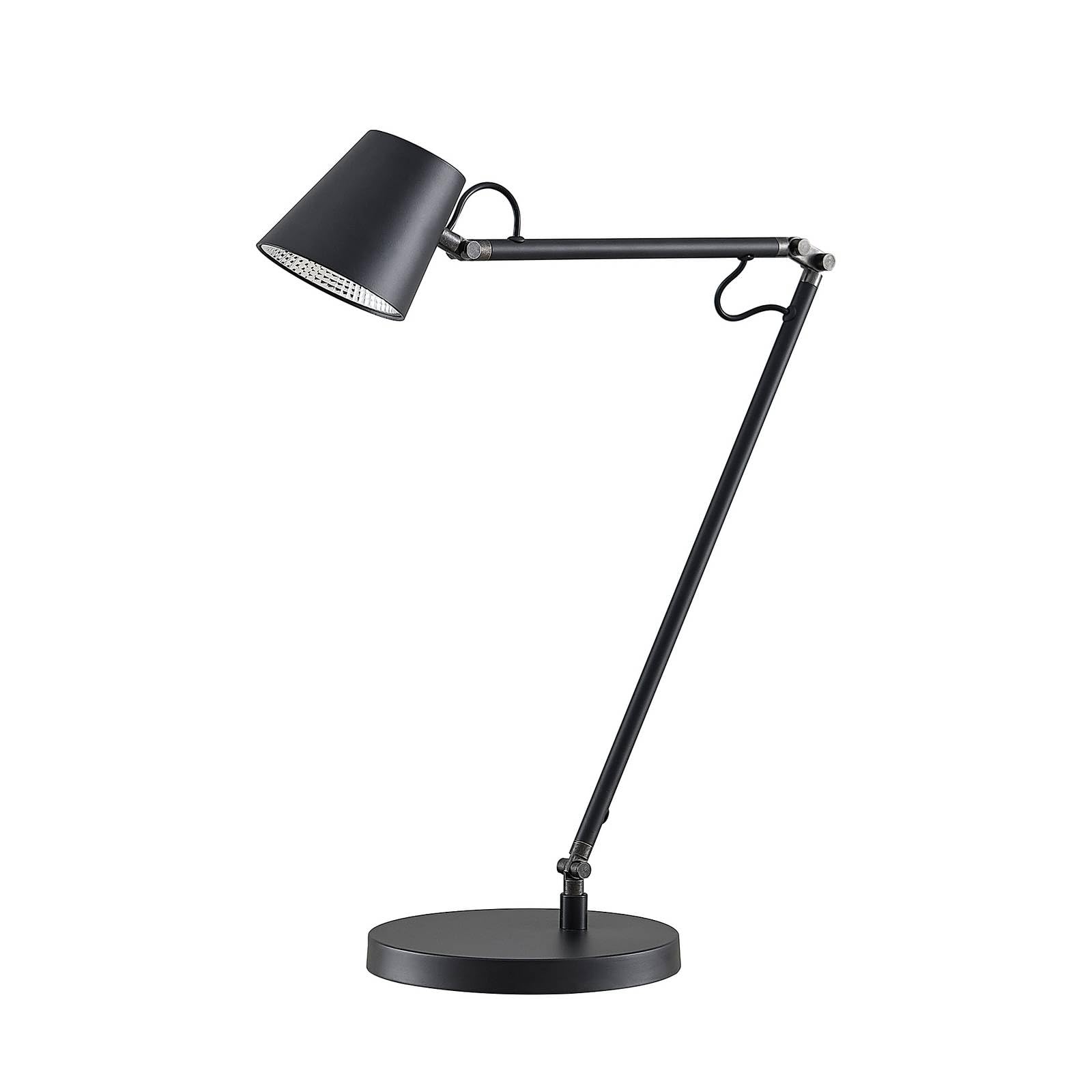 Lucande LED Tischlampe Tarris dimmbar, 1-flammig, Schwarz, Metall