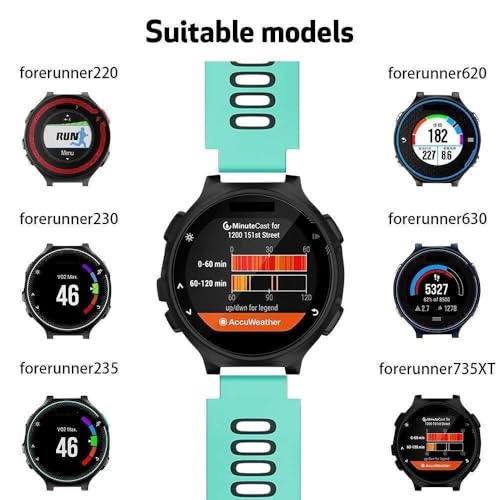 Bracelet de montre Forerunner 735XT remplacement silicone noir Approach S20